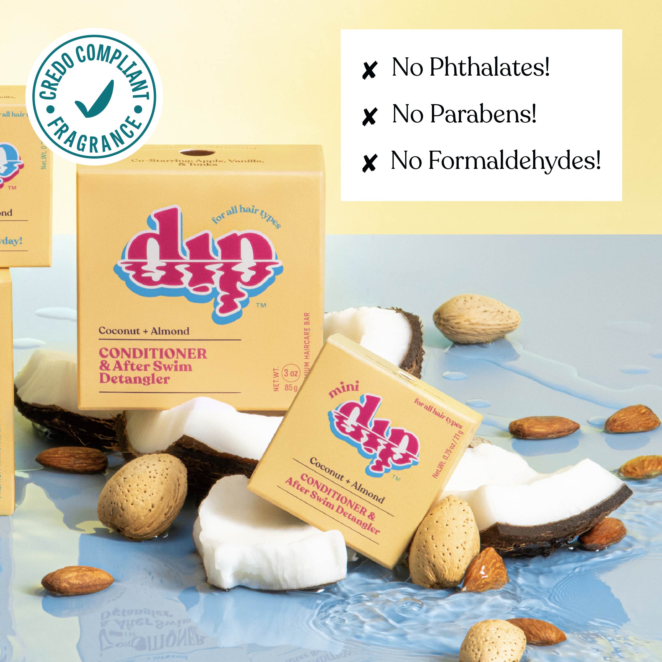 Dip Conditioner Bar & After Swim Detangler - Coconut & Almond