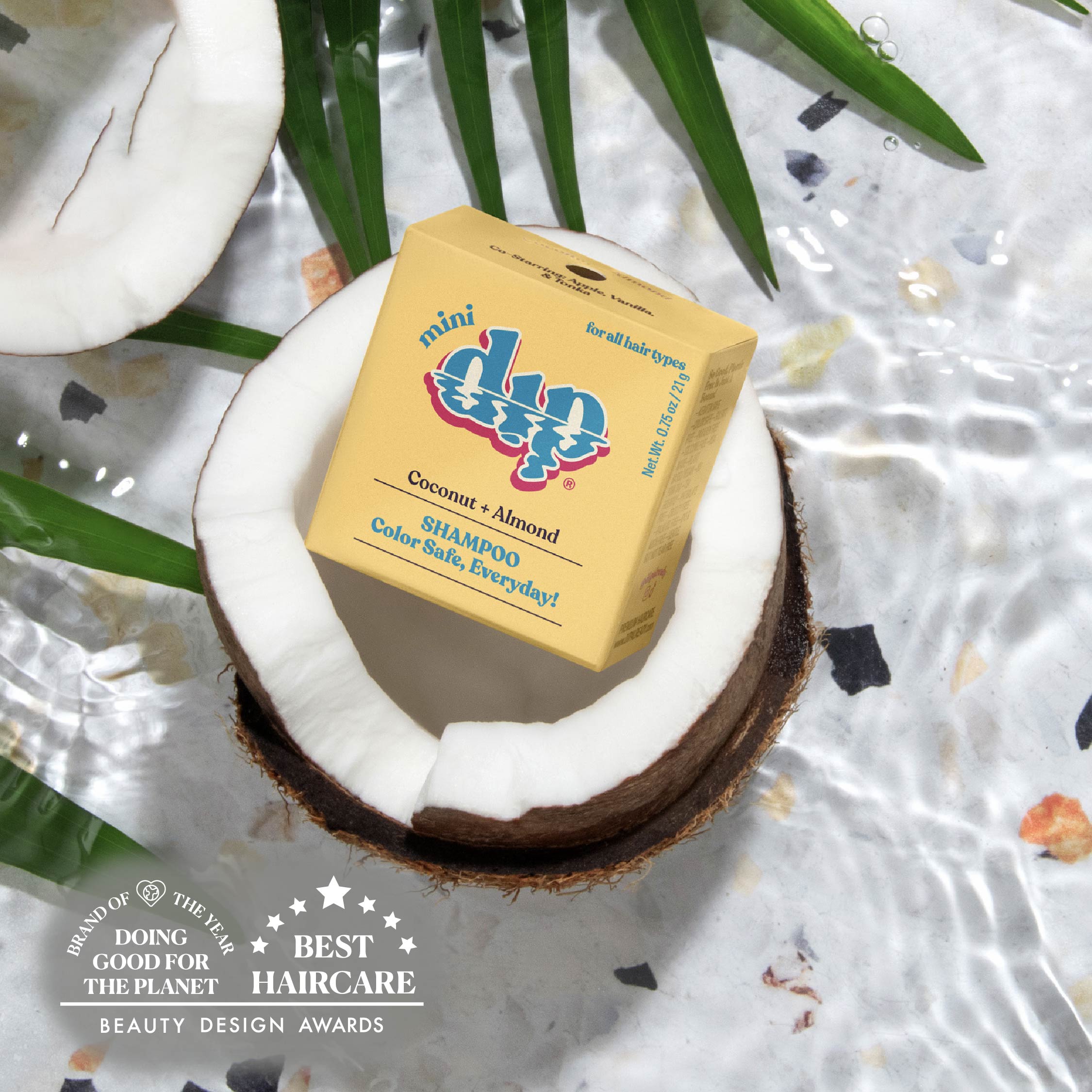 Mini Dip Shampoo Bar: Color Safe, Everyday - Coconut & Almond