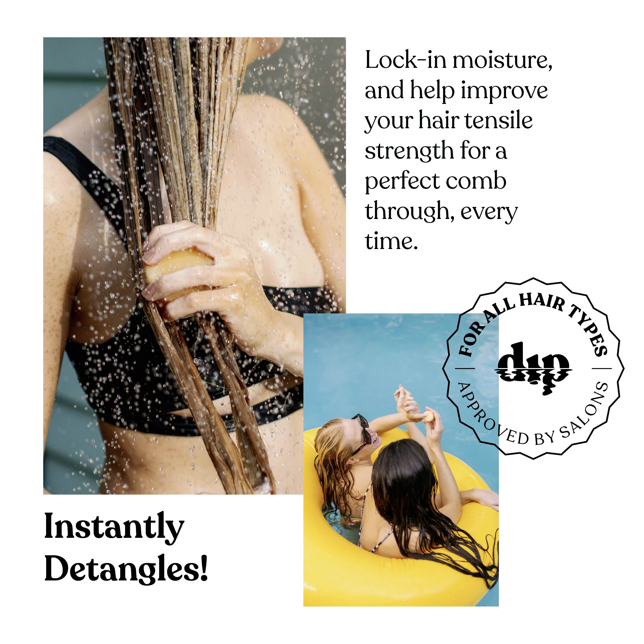 Dip Sun Shield: Conditioner Bar & After Swim Detangler