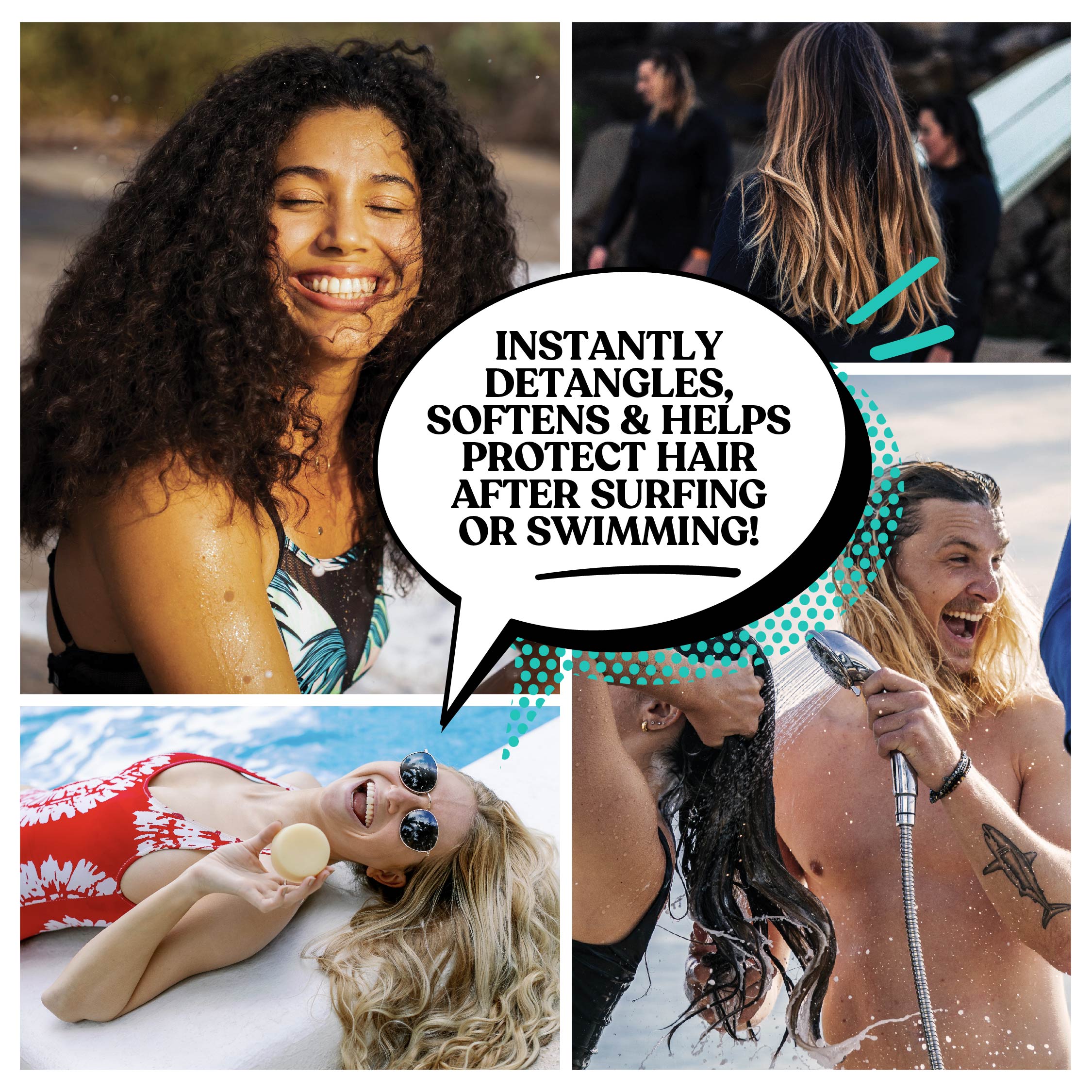 Dip Conditioner Bar & After Swim Detangler - Rosewater & Jasmine