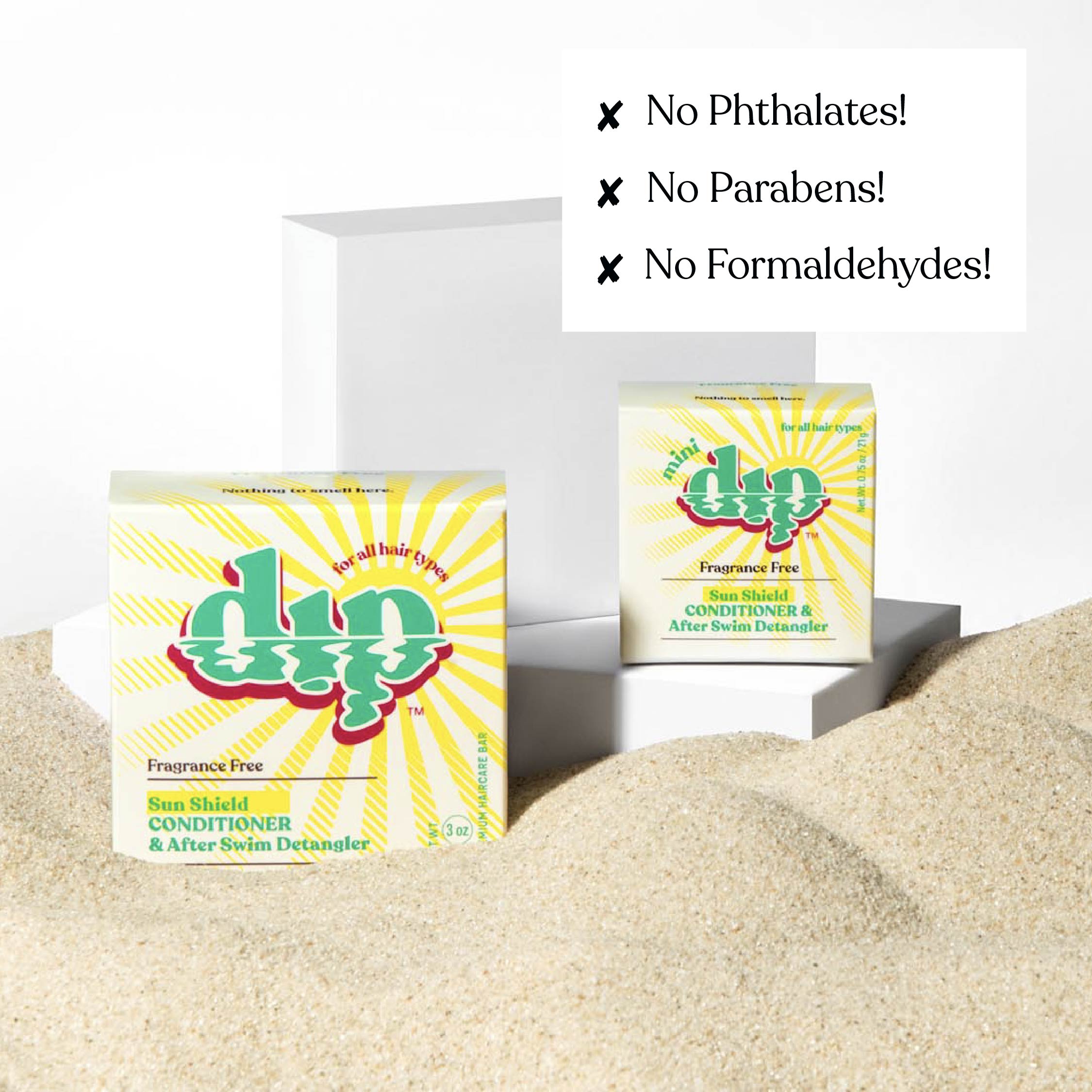 Dip Sun Shield: Conditioner Bar & After Swim Detangler