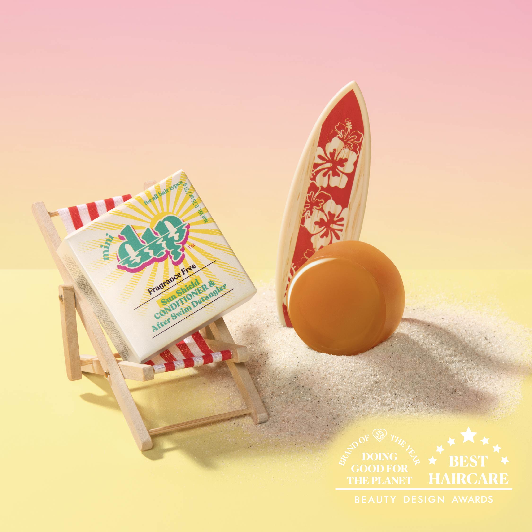 Mini Dip Sun Shield: Conditioner Bar & After Swim Detangler Fragrance Free
