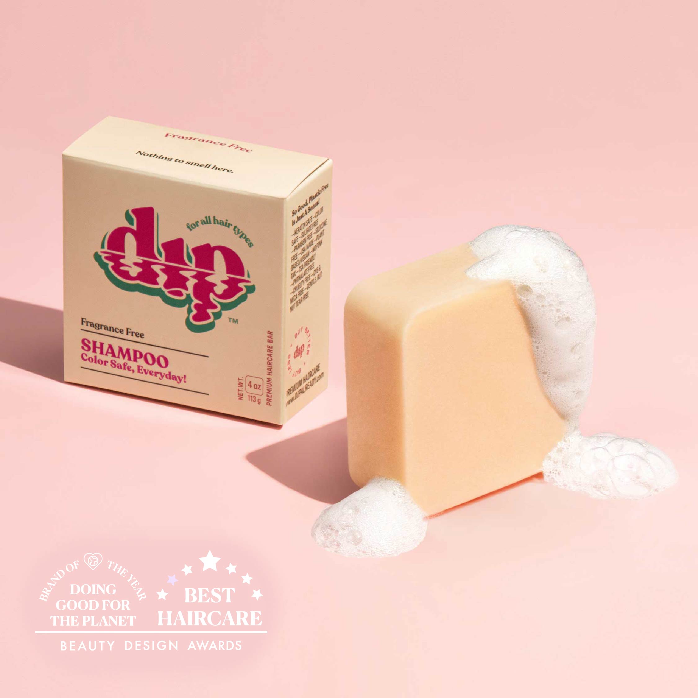 Dip Shampoo Bar: Color Safe, Everyday - Fragrance Free