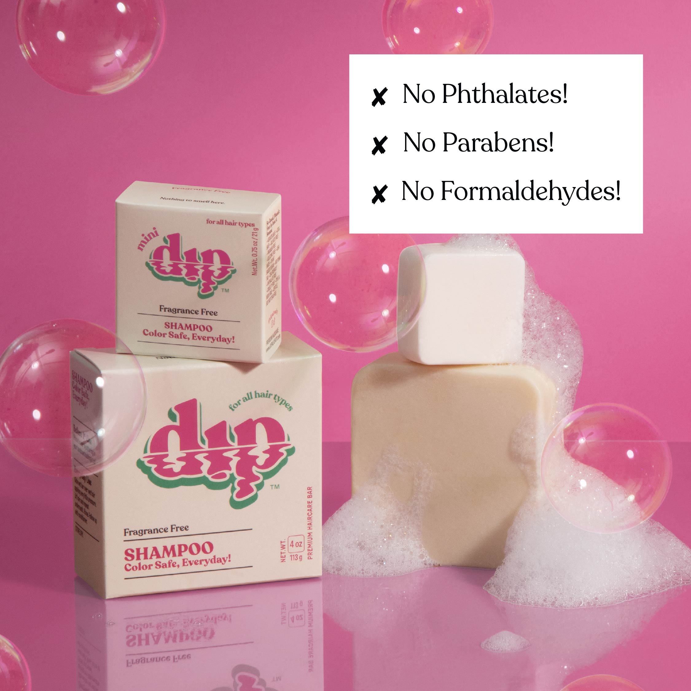 Dip Shampoo Bar: Color Safe, Everyday - Fragrance Free