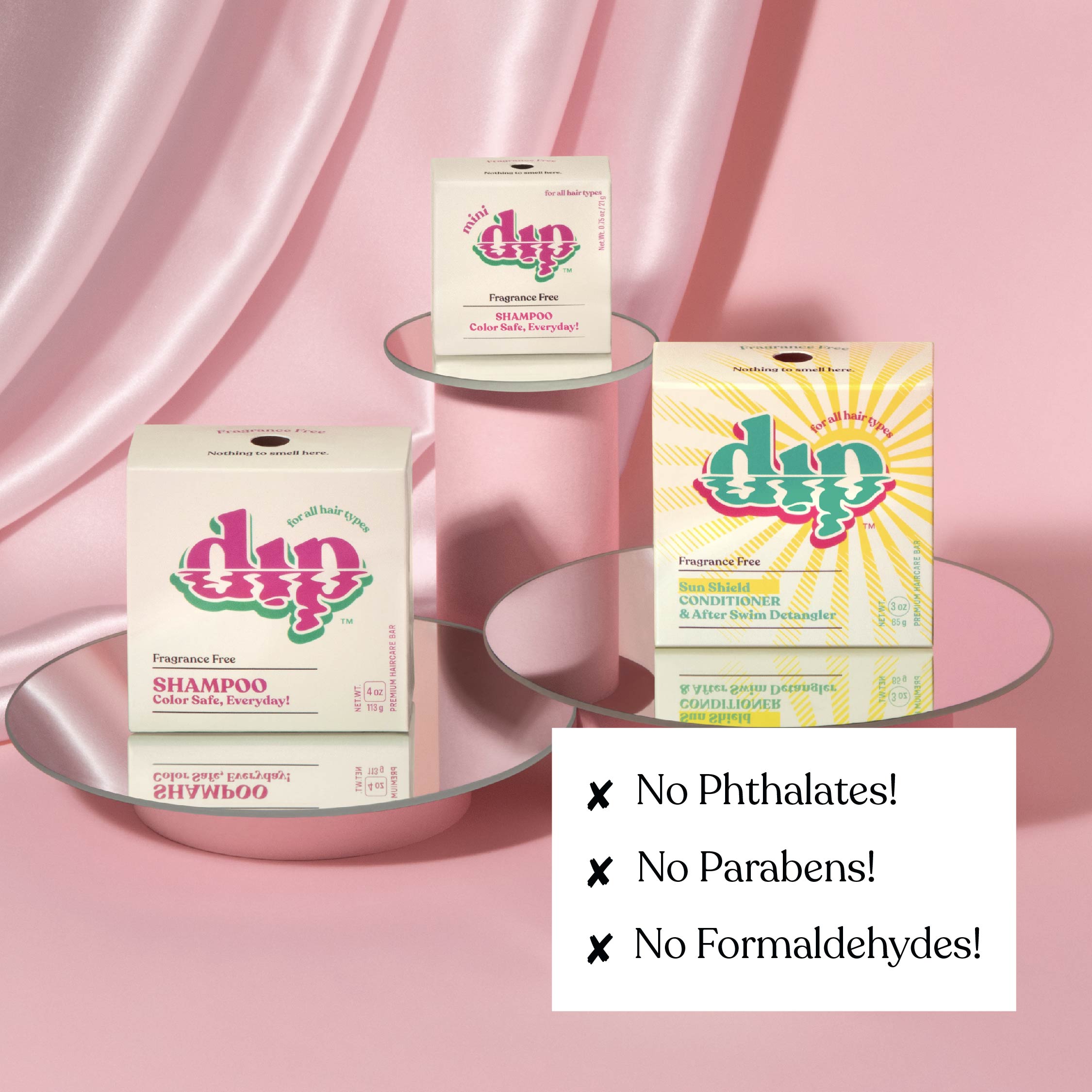 Mini Dip Shampoo Bar: Color Safe, Everyday - Fragrance Free