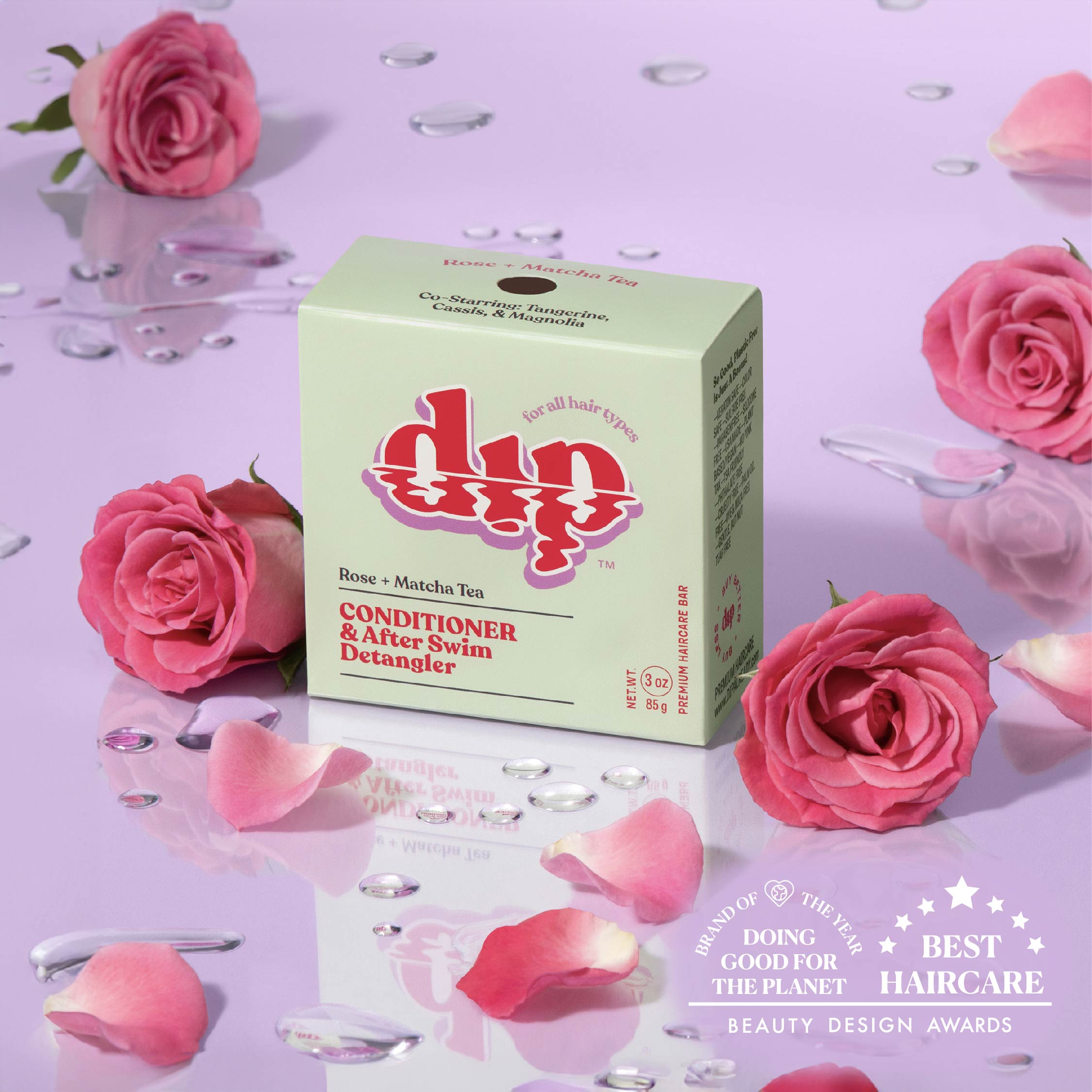 Dip Conditioner Bar & After Swim Detangler - Rose & Matcha Tea