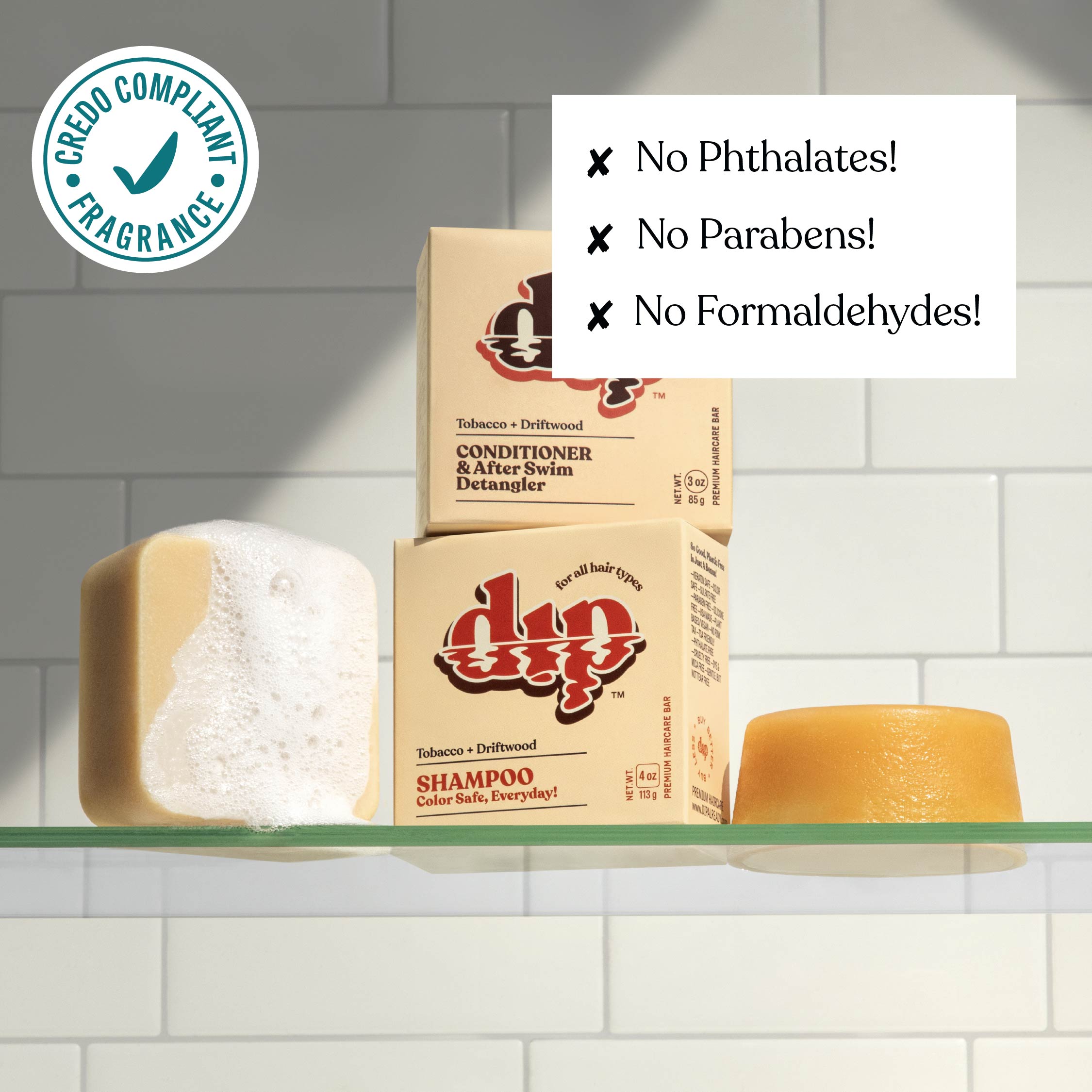 Dip Shampoo Bar: Color Safe, Everyday - Tobacco & Driftwood