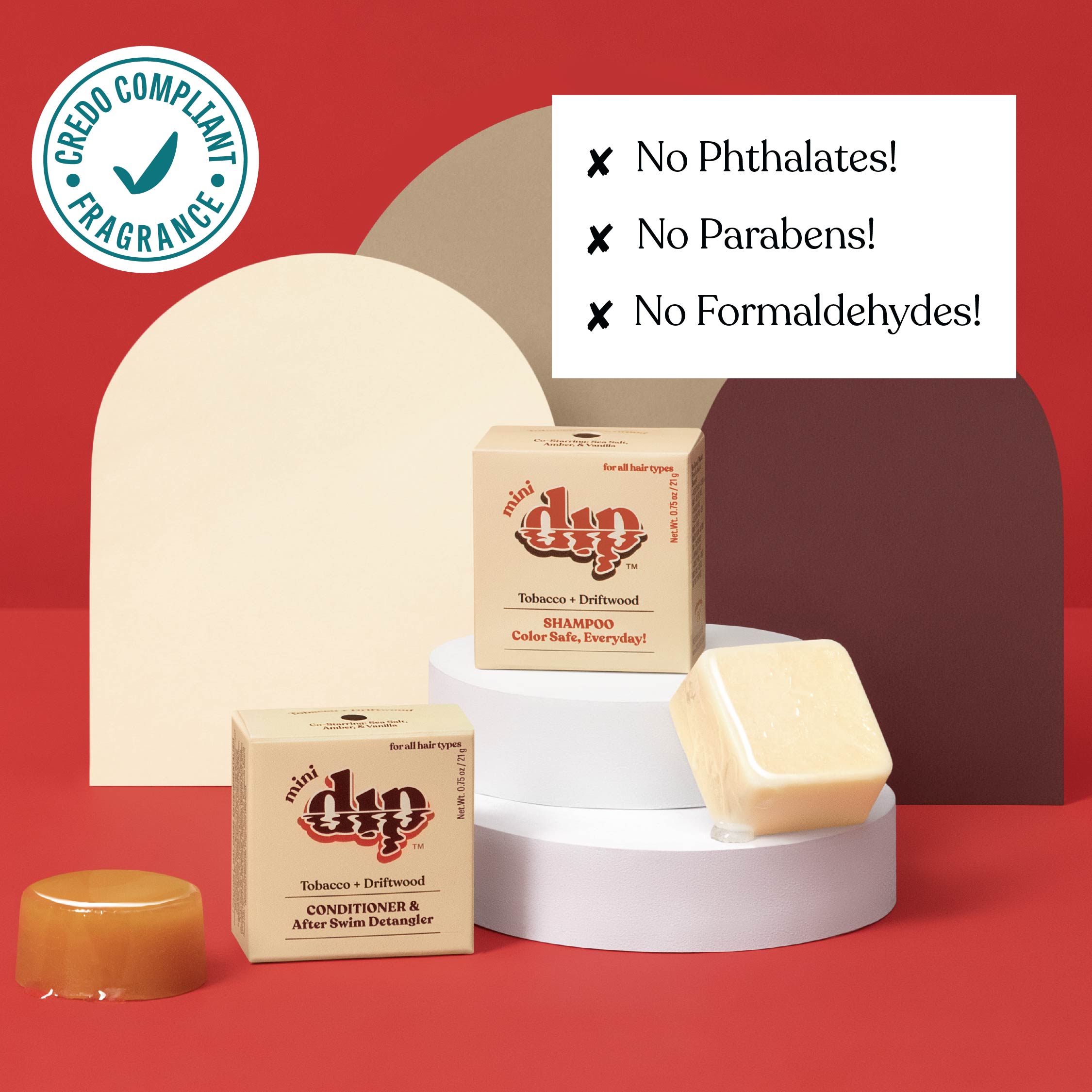 Mini Dip Shampoo Bar: Color Safe, Everyday - Tobacco & Driftwood
