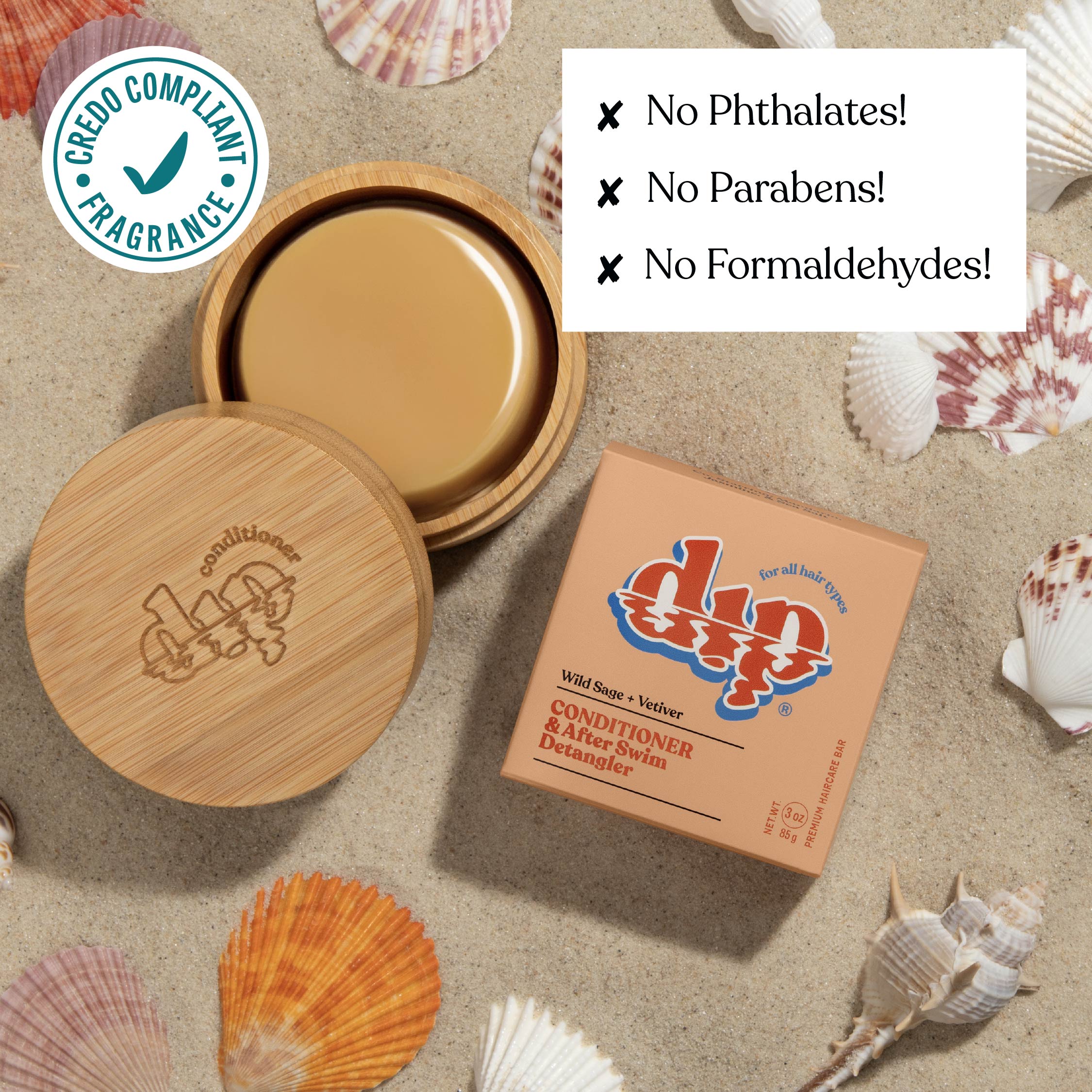 Dip Conditioner Bar & After Swim Detangler - Wild Sage & Vetiver