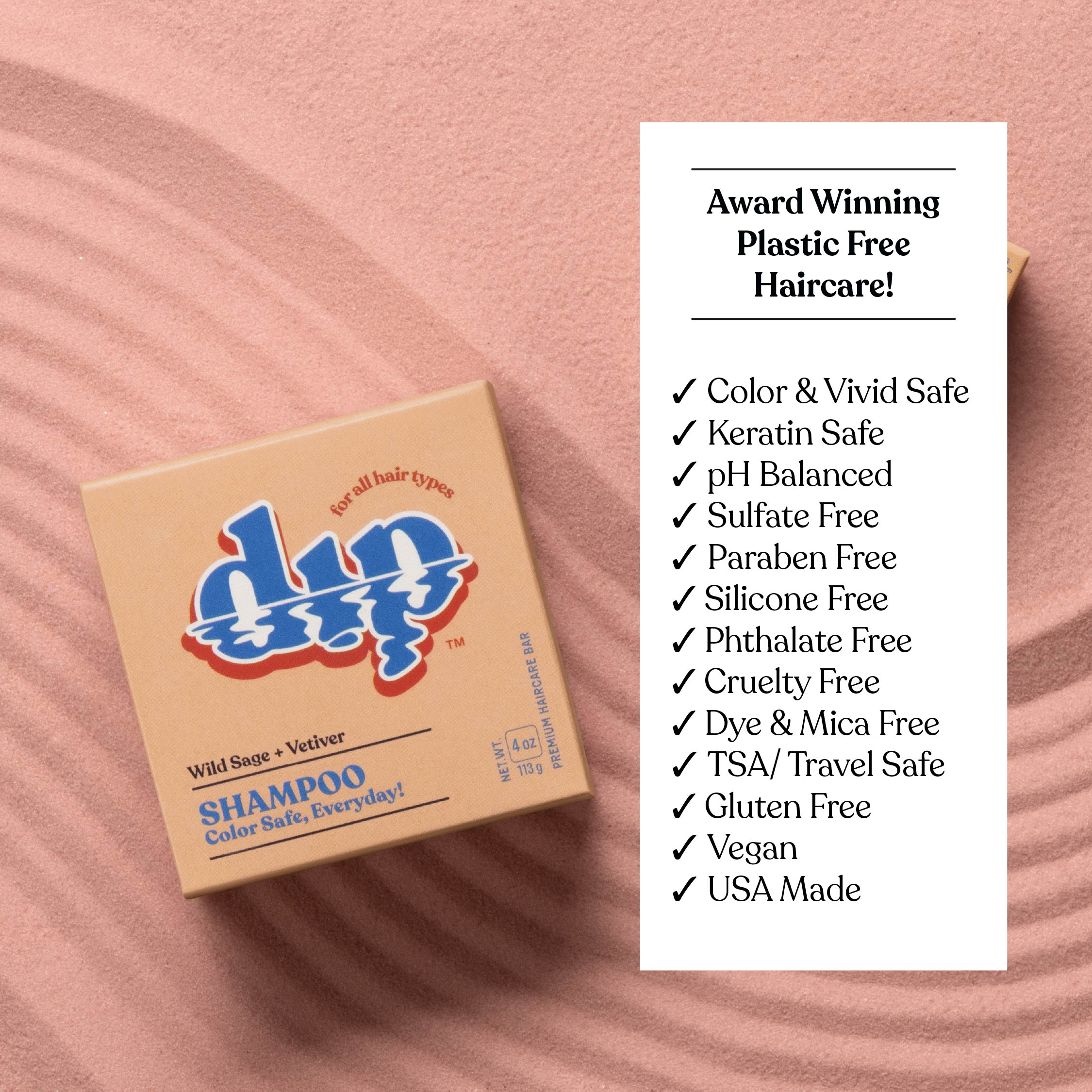 Dip Shampoo Bar: Color Safe, Everyday - Wild Sage & Vetiver